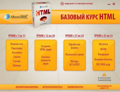 Видео курс по изучению html